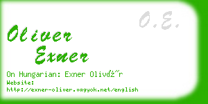 oliver exner business card